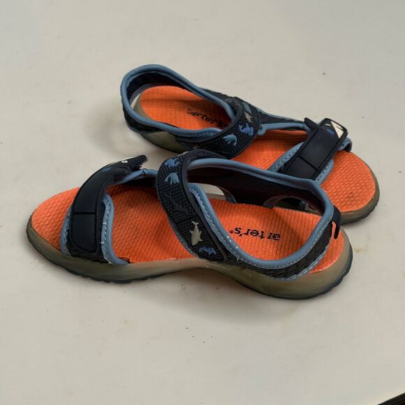 Carter’s Toddler Boys’ Shark Light-Up Sandals Size 12 Blue Summer Shoes - Picture 11 of 11